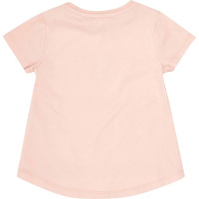 Mini girls pink &#39;Love&#39; print T-shirt